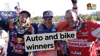 Stage 12 - Top moment: Auto and bike winners - Dakar 2017