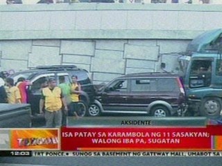 BT: 1 patay sa karambola ng 11 sasakyan sa C5, Taguig; 8 iba pa, sugatan