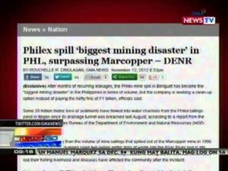 NTG: Philex spill 'biggest mining disaster' in PHL, surpassing Marcopper - DENR