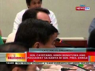 BT: COMELEC Chair Brillantes at Sen. Cayetano, nagkasagutan sa hearing ng proposed 2013 Budget