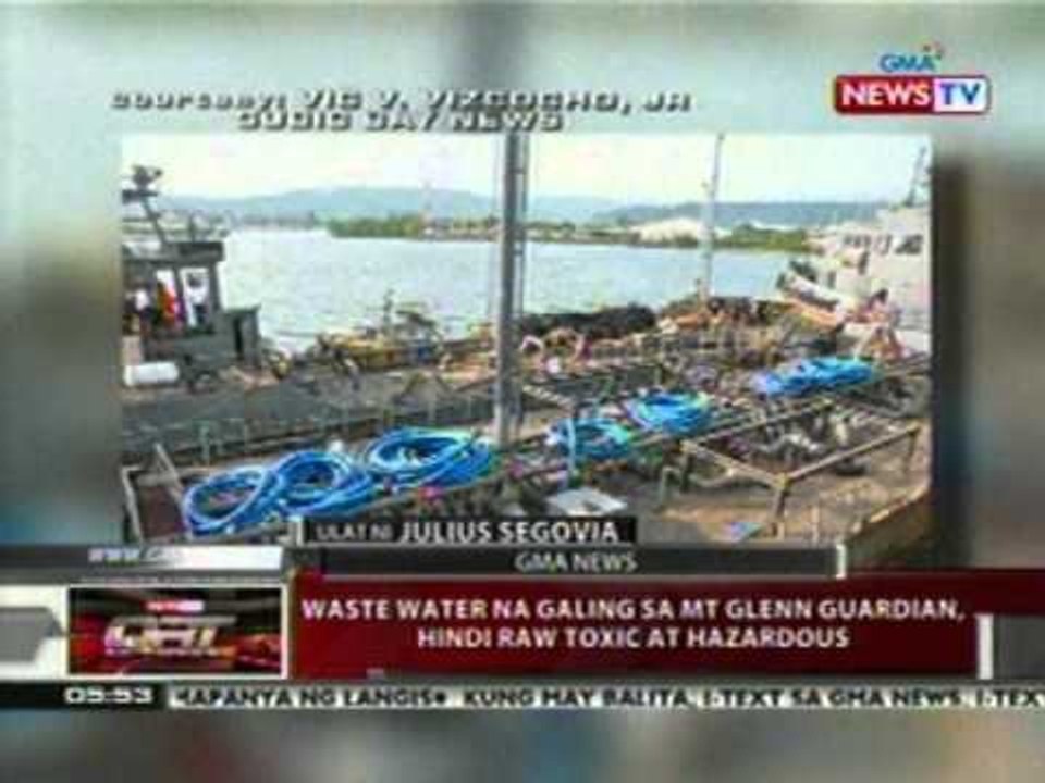 QRT: Waste water na galing sa Mt. Glenn Guardian, hindi raw toxic at hazardous