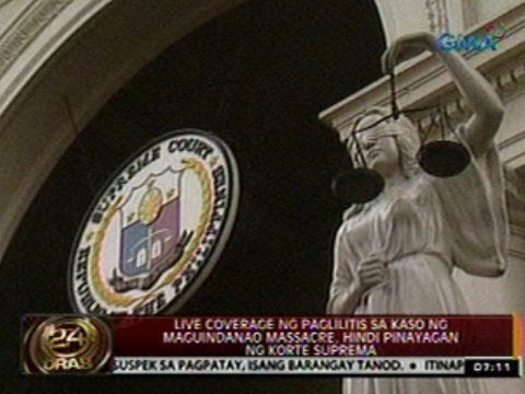 24 Oras: Live coverage ng paglilitis sa kaso ng Maguindanao Massacre, 'di pinayagan ng SC