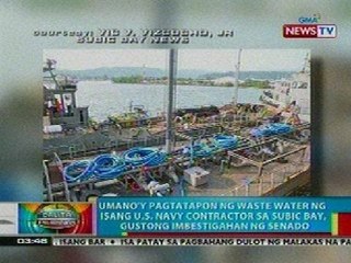 BP: Umano'y pagtatapon ng waste water sa Subic Bay, pinaiimbestigahan ng Senado