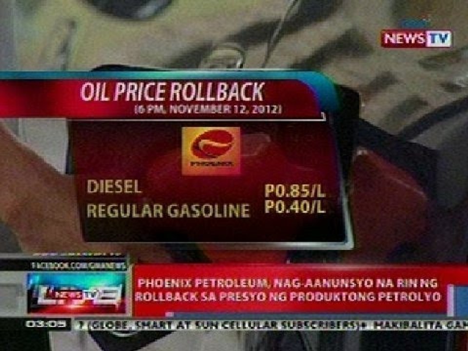 NTL: Phoenix Petroleum, nag-anunsyo na rin ng rollback sa presyo ng petrolyo