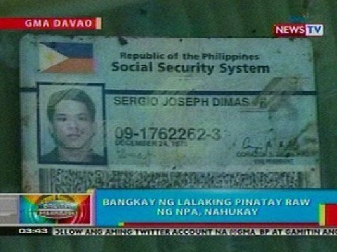 BP: Bangkay ng lalaking pinatay raw ng NPA, nahukay sa Davao City