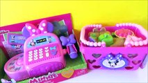 Minnie Mouse bowtastic Cash register shopping basket velcro cutting fruit food kitchen accessory Toy