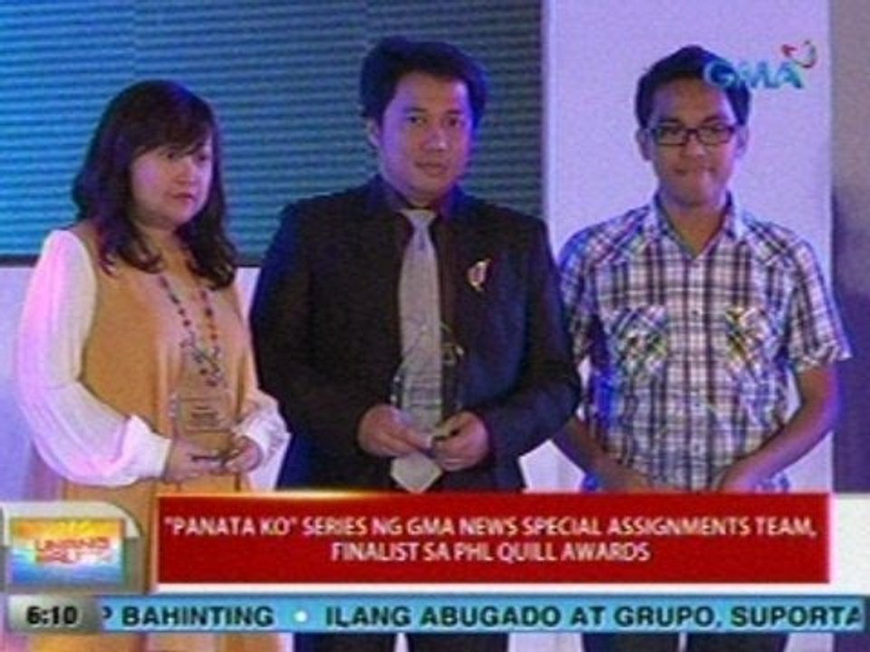 UB: 'Panata Ko' series ng GMA News Special Assignments Team, finalist sa PHL Quill Awards