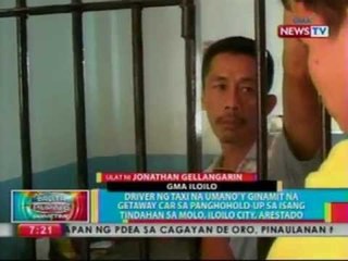 Driver ng taxi na umano'y ginamit na getaway car sa panghohold-up sa isang tindahan, arestado