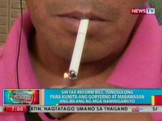 Sin Tax Reform Bill, isinusulong para kumita ang gobyerno at mabawasan ang mga naninigarilyo