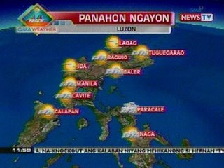 BT: Weather update as of 11:59 a.m. (Nov 19, 2012)