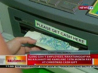 BT: Ilang gov't employees, nakatanggap na ng kalahati ng 13th month pay at Christmas cash gift