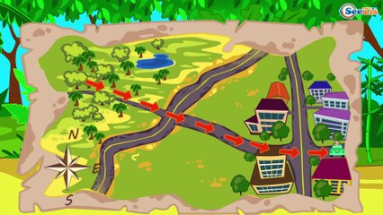 Car Cartoon for kids - The Police Car Adventures in the jungle - Video for children Episode 50