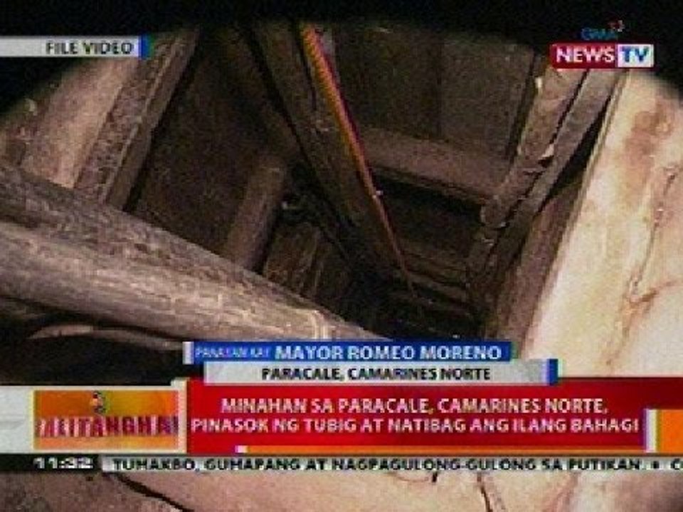 BT: Minahan sa Paracale, Camarines Norte, pinasok ng tubig at natibag ang ilang bahagi