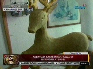 24 Oras: Christmas decorations, gawa sa styrofoam at papel