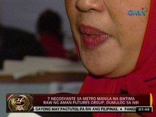 24 Oras: 7 negosyante sa Metro Manila na biktima raw ng Aman Futures Group, dumulog sa NBI