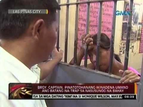 24 Oras: Brgy. Captain, pinatotohanang ikinadena umano ang batang na-trap sa nasusunog na bahay