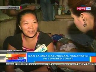 NTG: Ilan sa mga nasunugan, nananatili sa covered court