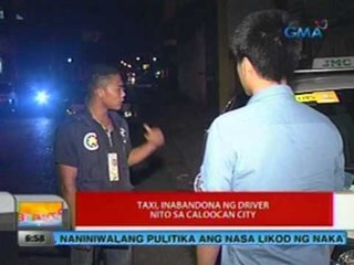 UB: Taxi, inabandona ng driver nito sa Caloocan city