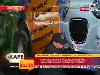 KB: Anim sugatan sa pagsabog ng isang granada sa may Cubao, Q.C. kagabi