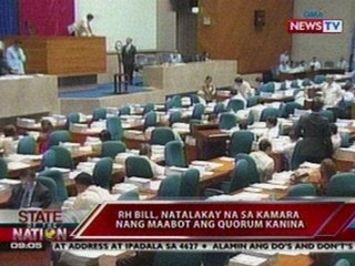 SONA: RH Bill, natalakay na sa Kamara nang maabot ang quorum kanina