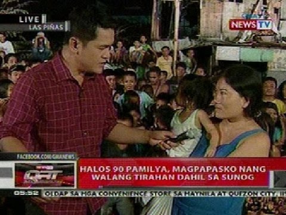 QRT: Halos 90 pamilya sa Las Piñas, magpapasko nang walang tirahan dahil sa sunog
