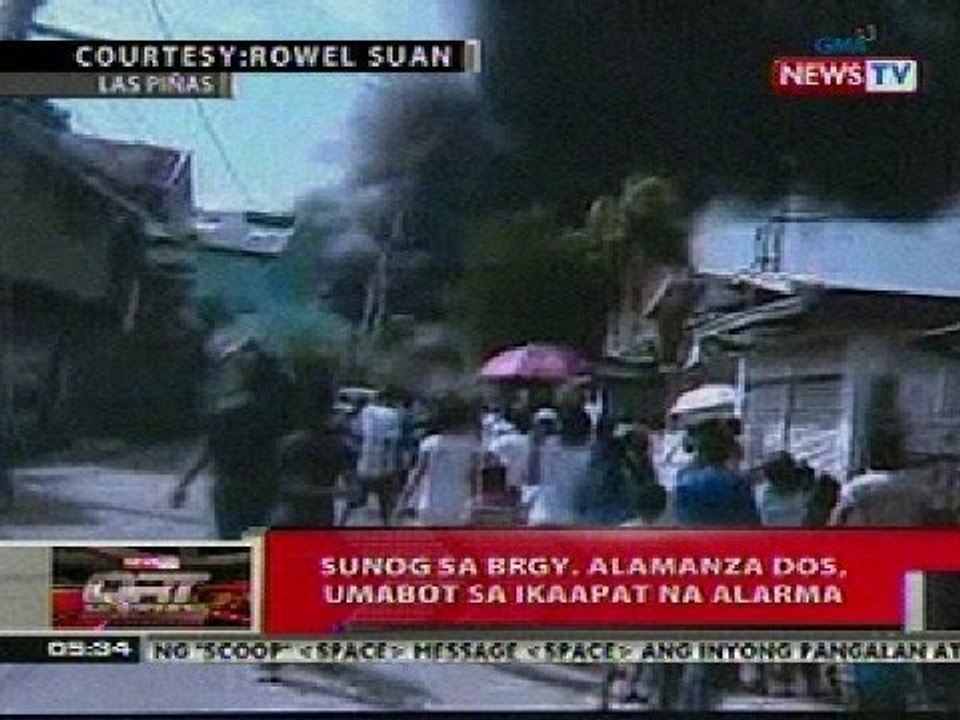QRT: Sunog sa Brgy. Alamanza Dos, Las Piñas, umabot sa ikaapat na alarma
