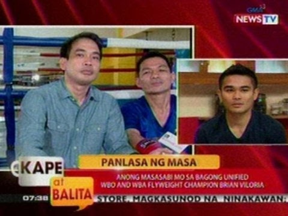 KB: Anong masasabi mo sa bagong Unified WBO and WBA Flyweight Champion Brian Viloria?
