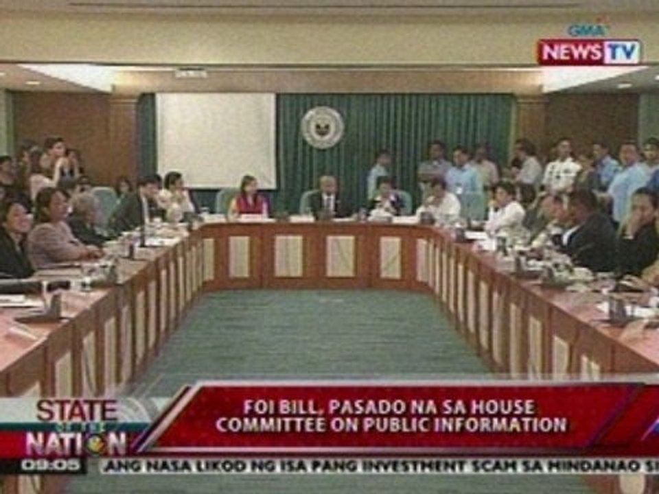 SONA: FOI Bill, pasado na sa House Committee on Public Information