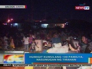 NTG: Humigit kumulang 100 pamilya, nasunugan ng tirahan sa Bacoor, Cavite