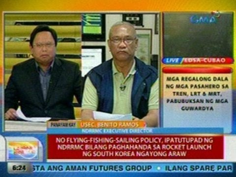 UB: Panayam kay Usec. Benito Ramos ng NDRRMC kaugnay sa rocket launch ng S. Korea ngayong araw