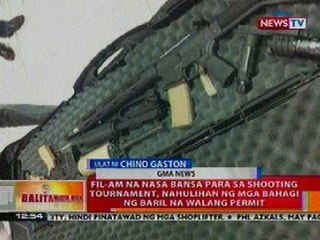 BT: Fil-Am, nahulihan ng mga bahagi ng baril na walang permit