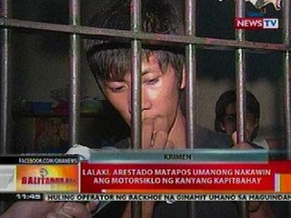 BT: Lalaki sa Navotas, arestado nang nakawin ang motorsiklo ng kapitbahay