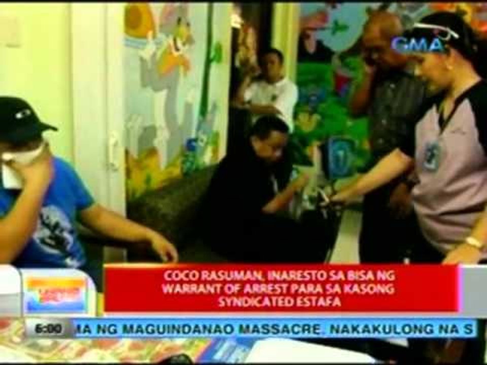 UB: Coco Rasuman, inaresto sa bisa ng warrant of arrest para sa kasyong syndicated estafa