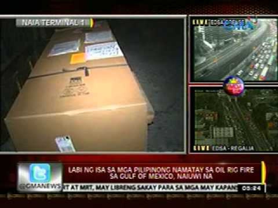 24 Oras: Labi ng isa sa mga Pilipinong namatay sa oil rig fire sa Gulf Mexico, naiuwi na