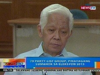 NTG: 79 party-list group, pinayagang lumahok sa Eleksyon 2013