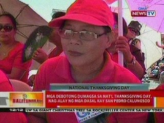 Download Video: BT: Mga debotong dumagsa sa Nat'l Thanksgiving Day, nag-alay ng mga dasal kay San Pedro Calungsod