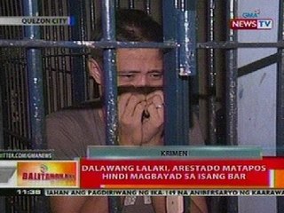 BT: 2 lalaki sa QC, arestado nang hindi magbayad sa isang bar