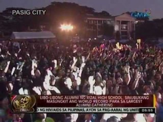 24 Oras: Rizal High School, sinubukang masungkit ang world record para sa Largest Alumni Gathering