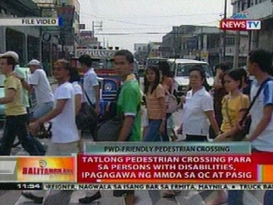 BT: 3 pedestrian crossing para sa persons with disabilities, ipagagawa ng MMDA sa QC at Pasig