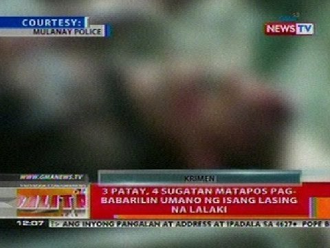 BT: 3 patay, 4 sugatan nang pag-babarilin ng lasing na lalaki sa QC