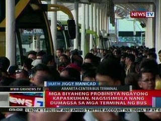 NTL: Mga biyaheng probinsya ngayong kapaskuhan, nagsisimula nang dumagsa sa mga terminal ng bus