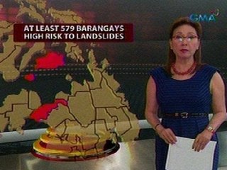 24Oras: Mga lugar na posibleng tamaan ng pagbaha at pagguho ng lupa