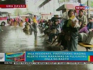 BP: Klase sa mga lugar na tinamaan ng Bagyong Pablo sa Davao City, kinansela