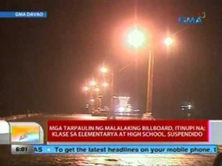 UB: Mga tarpaulin ng malalaking billboard, itinupi na