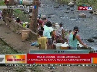BT: Mga residente sa Bataan, problemado dahil sa pagtagas ng krudo mula sa nasirang pipeline