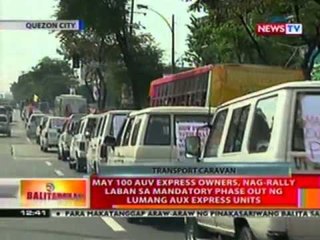 BT: May 100 AUV express owners, nag-rally laban sa mandatory phase out ng lumang aux express units