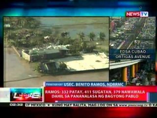 NTL: NDRRMC, patuloy na nagmomonitor sa mga lugar na apektado ng bagyong Pablo