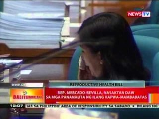 BT: Rep. Mercado-Revilla, nasaktan daw sa mga pananalita ng ilang kapwa-mambabatas
