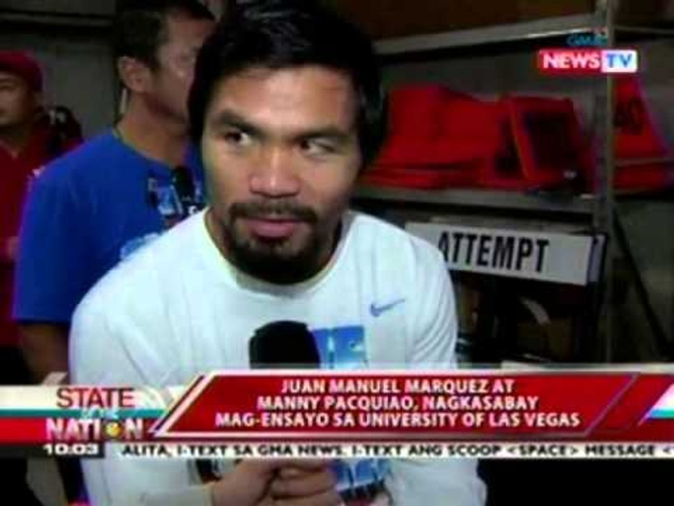 SONA: Juan Manuel Marquez at Manny Pacquiao, nagsabay mag-ensayo sa University of Las Vegas