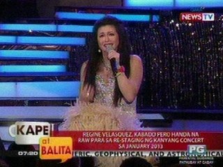 KB: Regine Velasquez, kabado pero handa na raw para sa re-staging ng kanyang concert sa January 2013